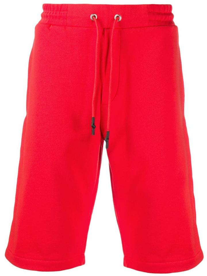 Mcq Alexander Mcqueen Contrast Logo Shorts - Red