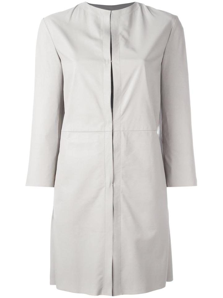 Drome Single Breasted Coat, Women's, Size: Large, Nude/neutrals, Lamb Skin