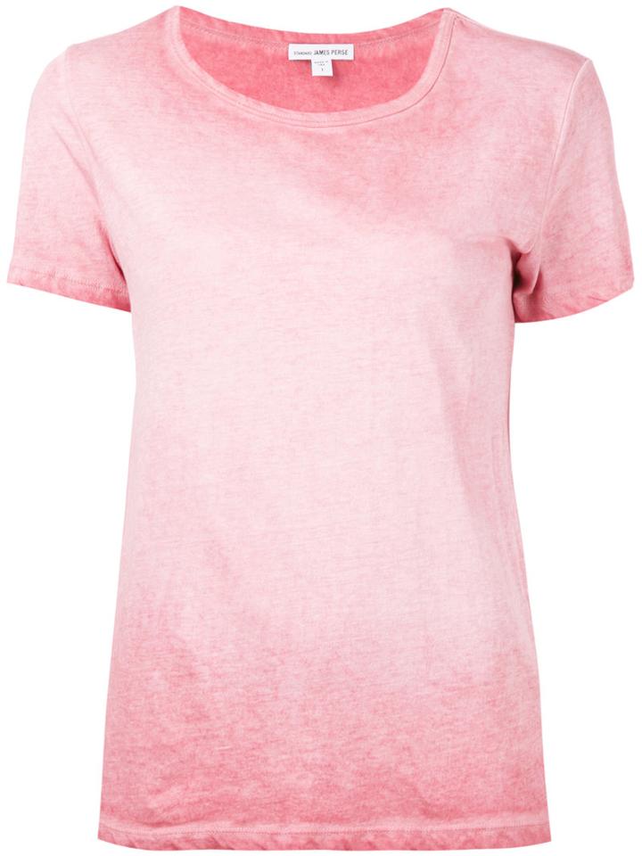 James Perse - Round Neck T-shirt - Women - Cotton - 2, Women's, Red, Cotton