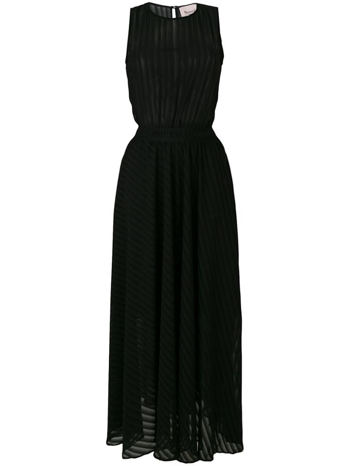 Mariuccia Flared Maxi Dress - Black