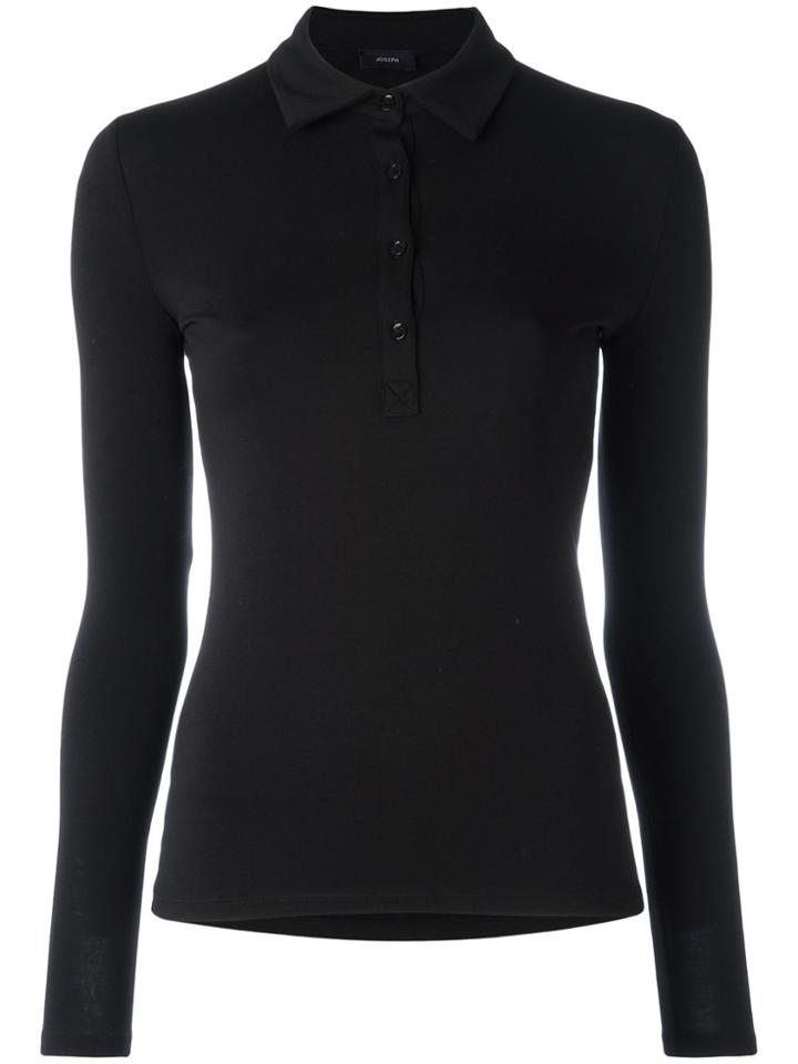 Joseph Longsleeved Polo Shirt - Black