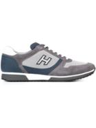 Hogan Panelled Sneakers, Men's, Size: 9, Blue, Leather/suede/nylon/rubber