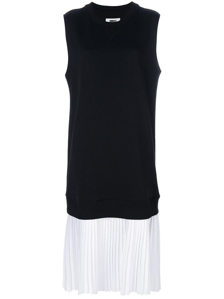 Mm6 Maison Margiela Sleeveless Sweatshirt Dress - Black