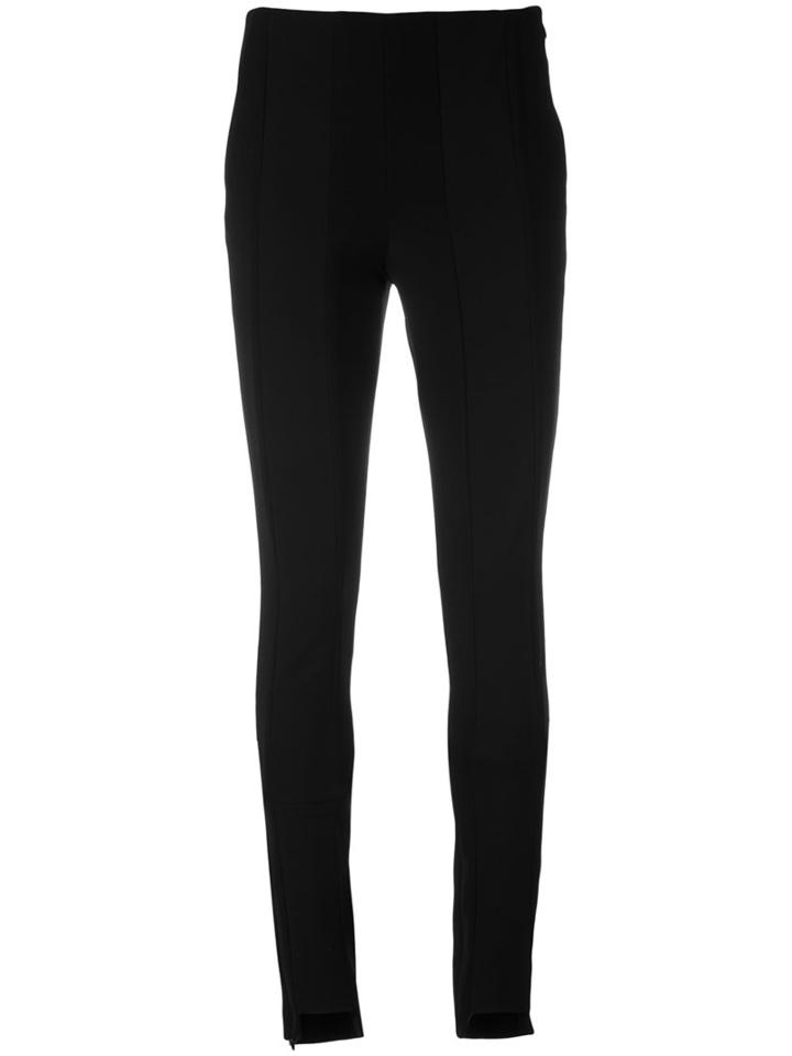 Paco Rabanne - Zipped Cuff Trousers - Women - Polyamide/polyester/spandex/elastane/viscose - 38, Black, Polyamide/polyester/spandex/elastane/viscose