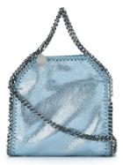 Stella Mccartney Tiny 'falabella' Tote, Women's, Blue, Polyester/metal (other)