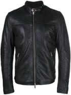 Dondup Leather Racer Jacket - Black