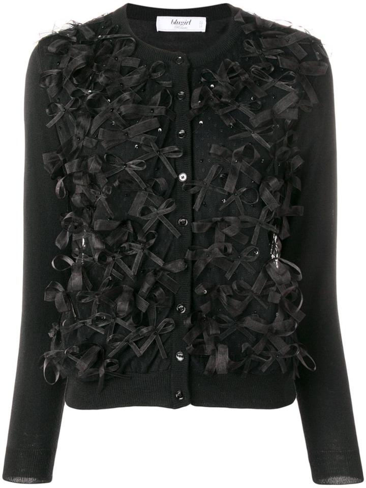 Blugirl Bow Front Cardigan - Black