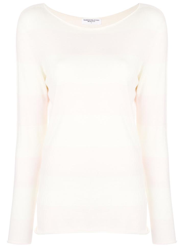 Majestic Filatures Round Neck Knitted Top - Nude & Neutrals