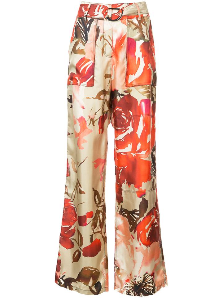 By. Bonnie Young Utility Wide-leg Trousers - Red