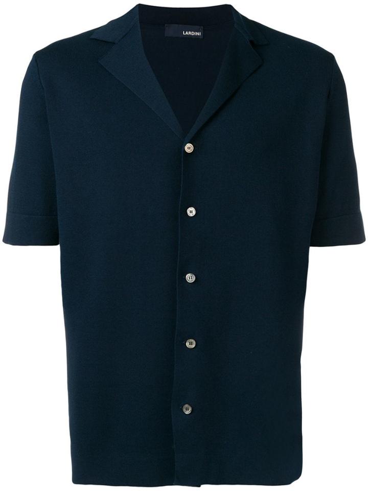 Lardini Shortsleeved Jersey Cardigan - Blue