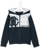 Roberto Cavalli Kids - Printed Hoodie - Kids - Cotton/spandex/elastane - 6 Yrs, Blue