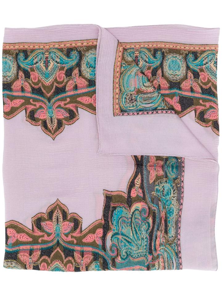Etro Paisley Scarf - Purple