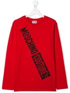 Moschino Kids Printed Logo T-shirt - Red