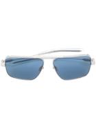 Jacques Marie Mage Blue Tinted Rectangular Sunglasses - Metallic