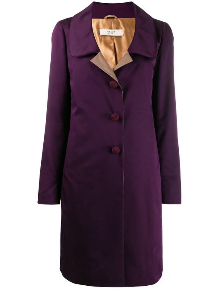 Prada Pre-owned Single-breasted Coat - Purple