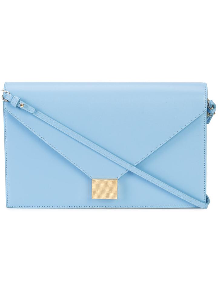 Victoria Beckham Envelope Clutch - Blue