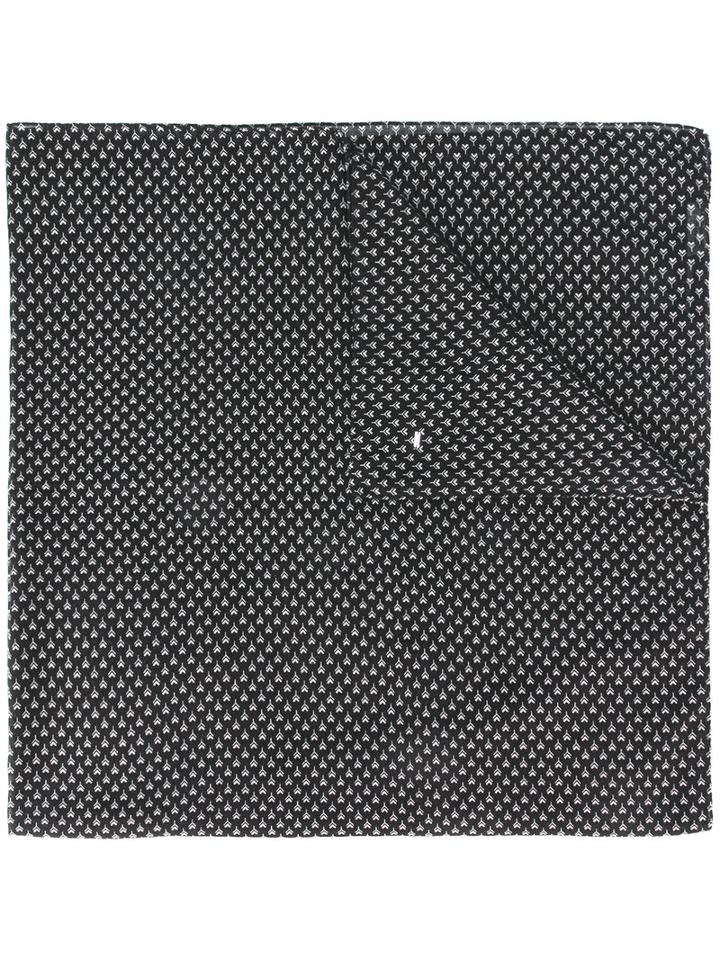 Saint Laurent Printed New Scarf, Men's, Black, Cotton