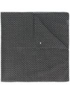 Saint Laurent Printed New Scarf, Men's, Black, Cotton