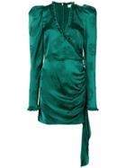 Magda Butrym Rose Pattern Draped Dress - Green