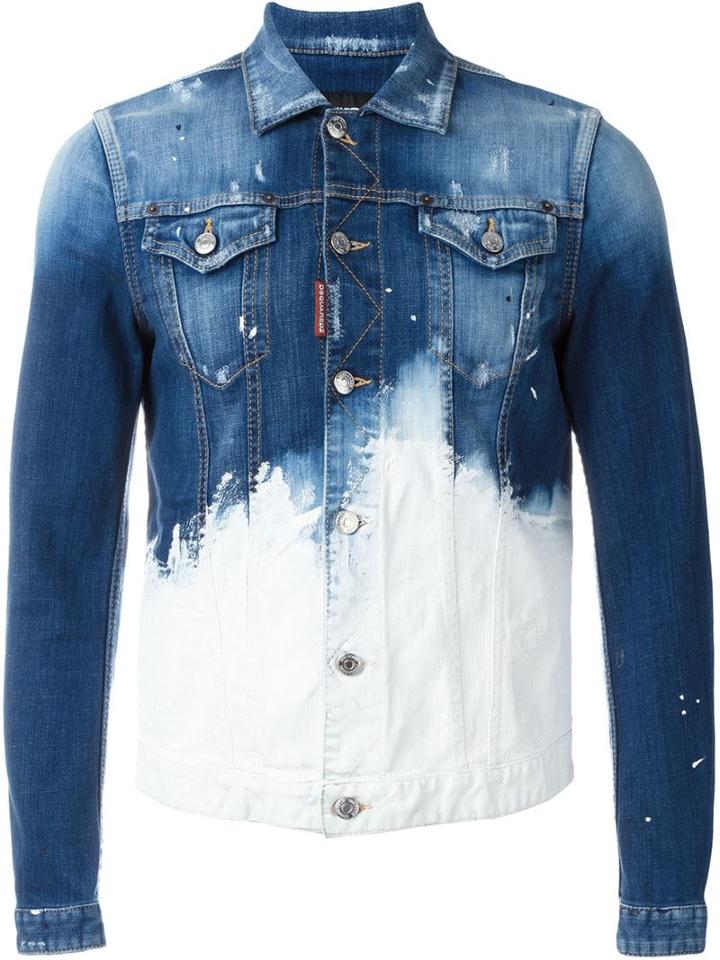 Dsquared2 Paint Splatter Denim Jacket