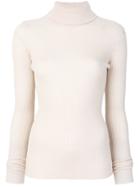 Nude Roll Neck Knitted Top - Nude & Neutrals