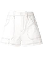 Chloé Contrast Piping Shorts - White