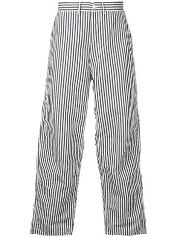 Kaptain Sunshine - Striped Loose Fit Trousers - Men - Cotton/linen/flax - 30, Blue, Cotton/linen/flax