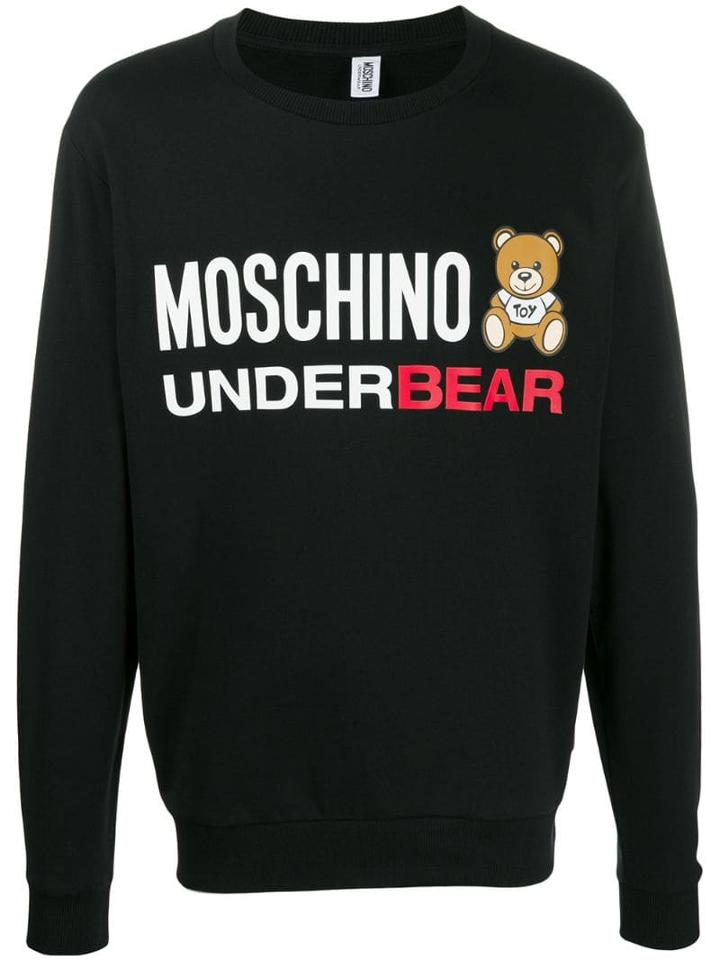 Moschino Logo-print Sweatshirt - Black