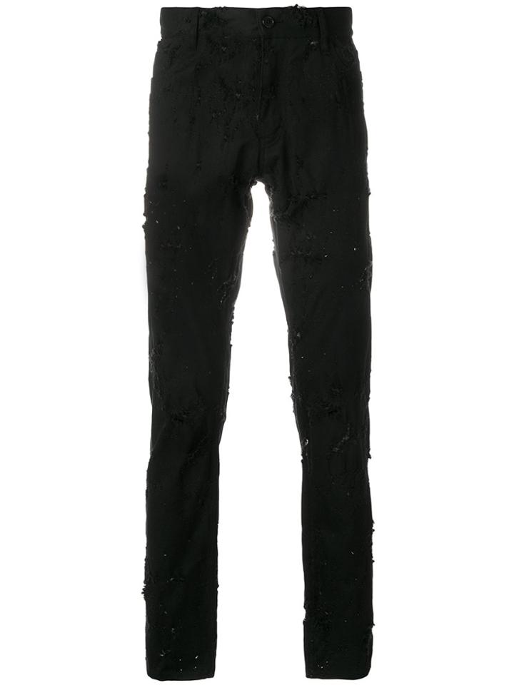 Ann Demeulemeester Distressed Skinny Jeans - Black
