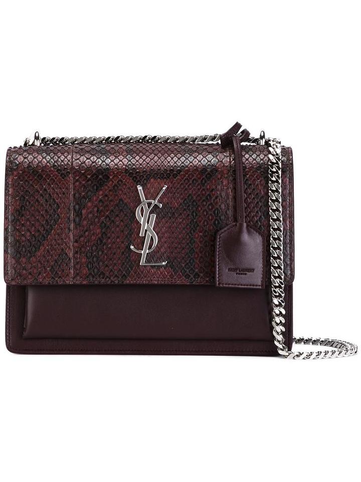 Saint Laurent Medium 'monogram Sunset' Satchel Bag, Women's, Red, Leather