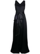 Adam Lippes Bow Tie Slip Dress - Black