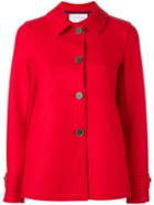 Harris Wharf London Buttoned Jacket, Women's, Size: 42, Red, Virgin Wool