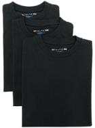 1017 Alyx 9sm Pack Of Three Printed Logo T-shirts - Black
