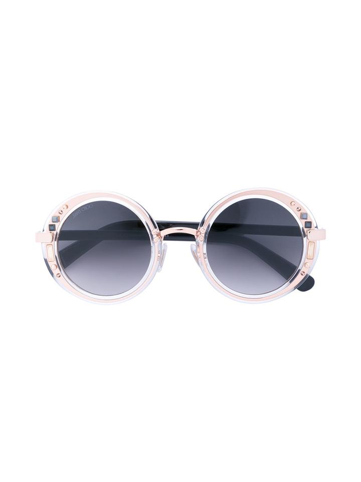 Jimmy Choo Eyewear - 'gem' Sunglasses - Women - Acetate/metal - 48, Grey, Acetate/metal