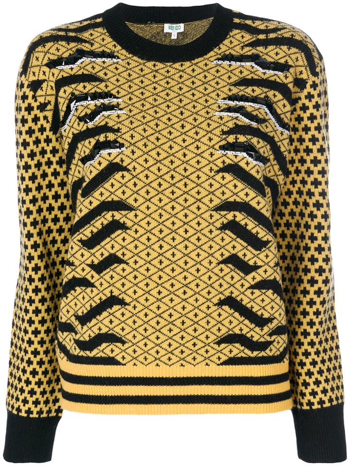 Kenzo Contrast Print Sweatshirt - Yellow & Orange
