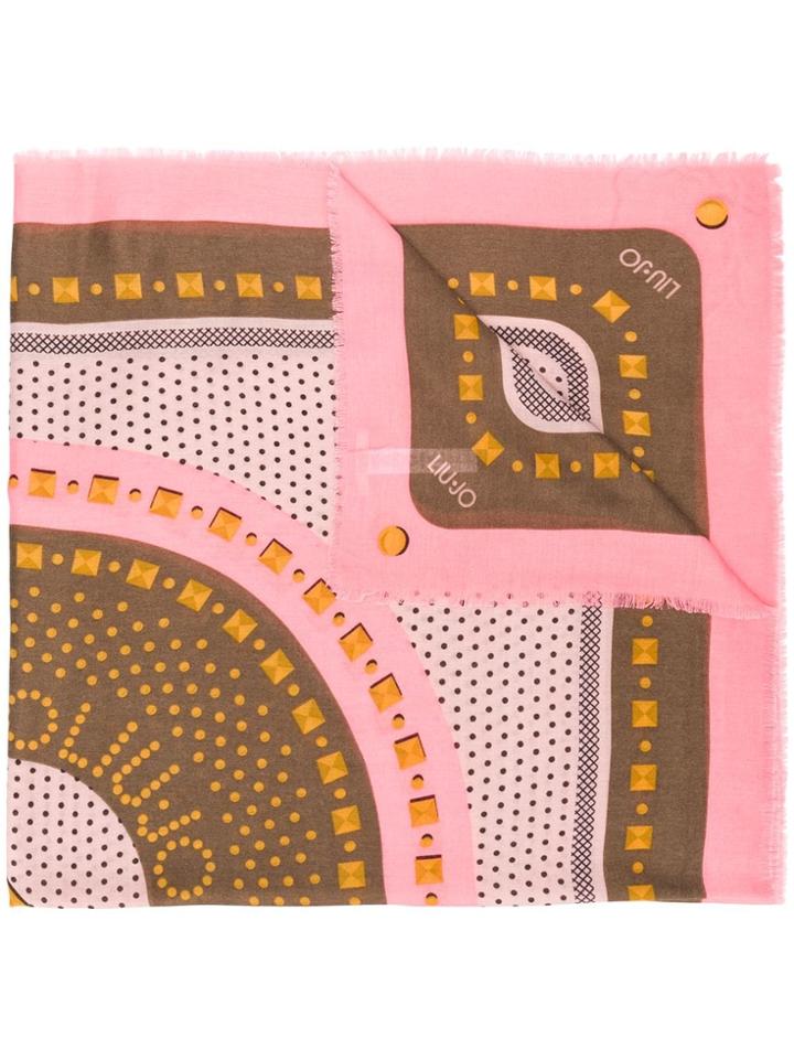Liu Jo Patterned Scarf - Pink