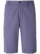 Canali Check Pattern Shorts - Blue