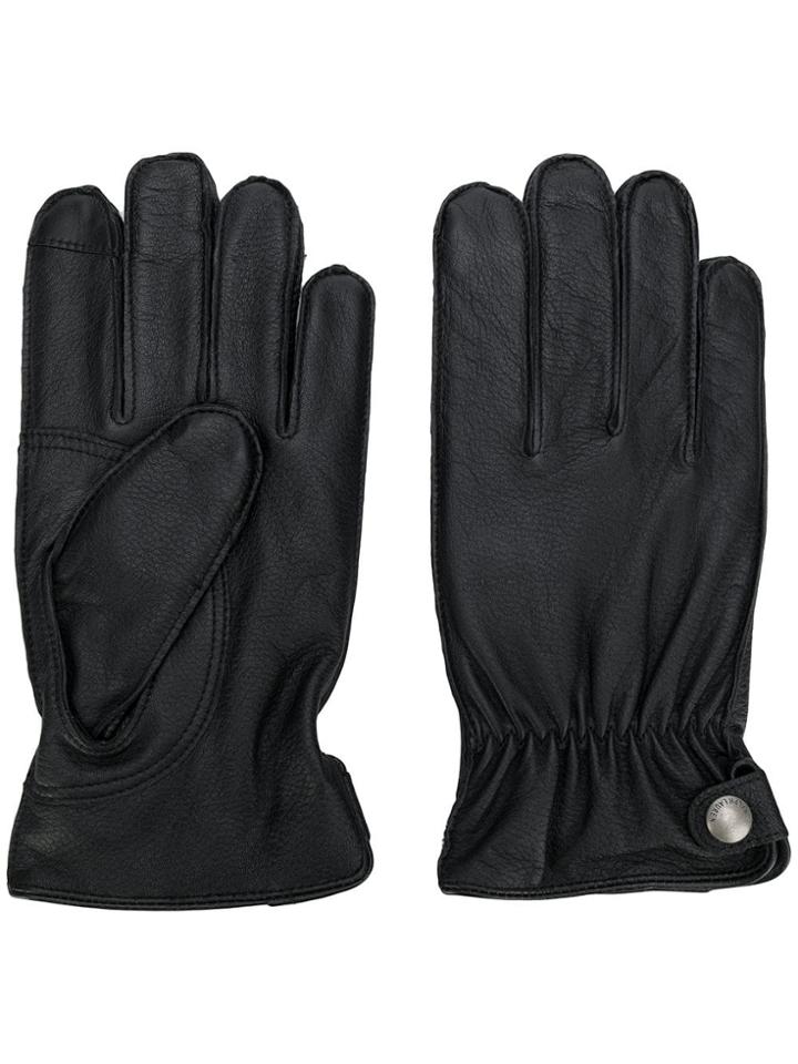 Polo Ralph Lauren Leather Gloves With Touch - Black