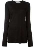 T By Alexander Wang Longsleeved T-shirt, Women's, Size: L, Black, Rayon