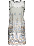 Comme Des Garçons Vintage Sheer Embroidered Dress - Black
