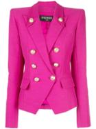 Balmain Structured Double Breasted Blazer - Pink