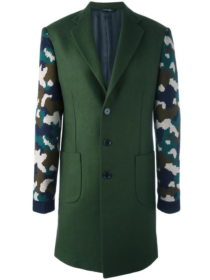 Lc23 'leo' Coat, Men's, Size: 48, Green, Nylon/viscose/wool/virgin Wool