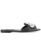 Dolce & Gabbana Bianca Embellished Sandals - Black