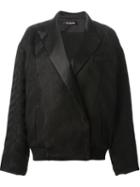 Balmain Unstructured Blazer, Women's, Size: 38, Black, Cotton/acrylic/polyester/wool
