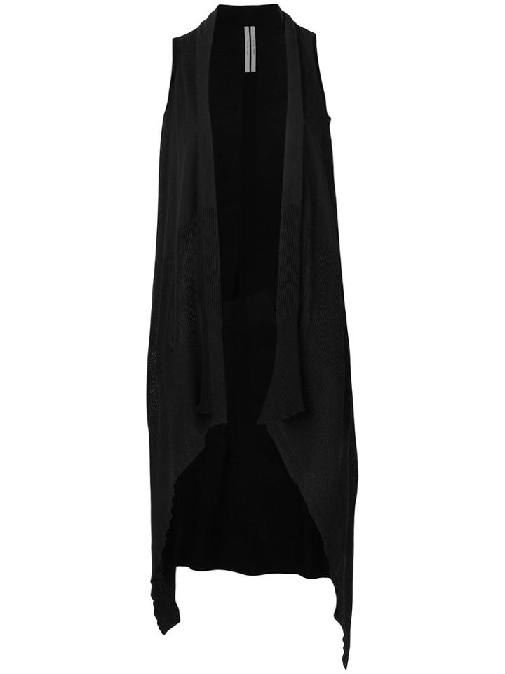 Rick Owens Sleeveless Knitted Cardigan - Black