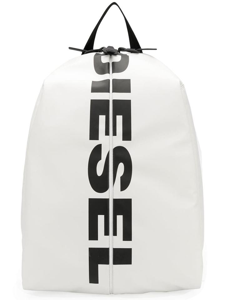 Diesel Logo Backpack - White