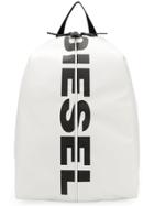 Diesel Logo Backpack - White