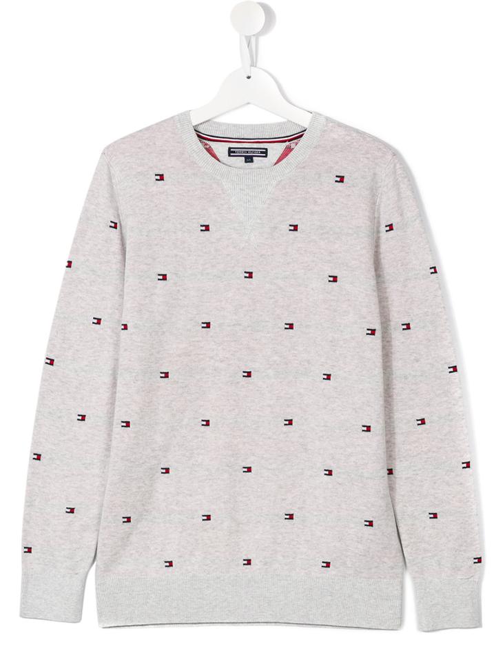 Tommy Hilfiger Junior Logo Jumper, Boy's, Size: 16 Yrs, Grey