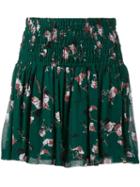 Ganni Pine Grove Leaves Print Skirt, Women's, Size: 40, Green, Viscose