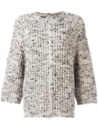 Brunello Cucinelli Zip Up Cardigan, Women's, Size: Medium, Nude/neutrals, Silk/polyamide/cashmere